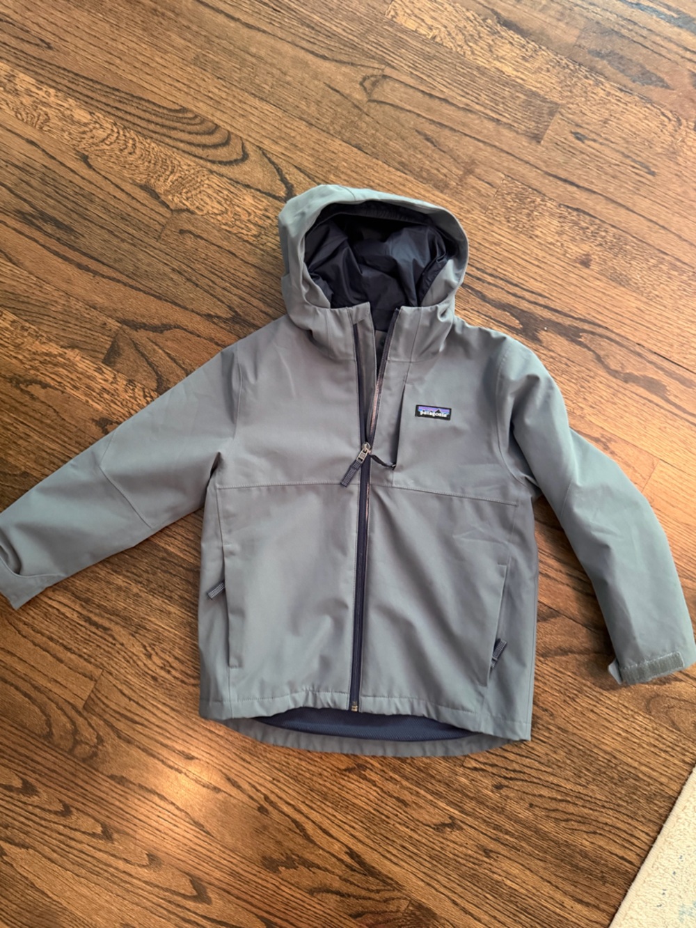Patagonia Hooded 4-in-1 Jacket - Green/Gray with Navy Lining